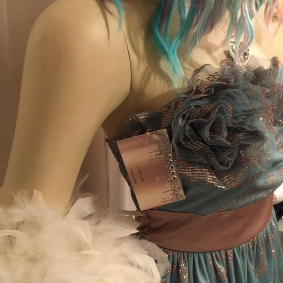 GORGEOUS vinatge turquiose blue BABY DOLL dress! - Picture 6 of 14